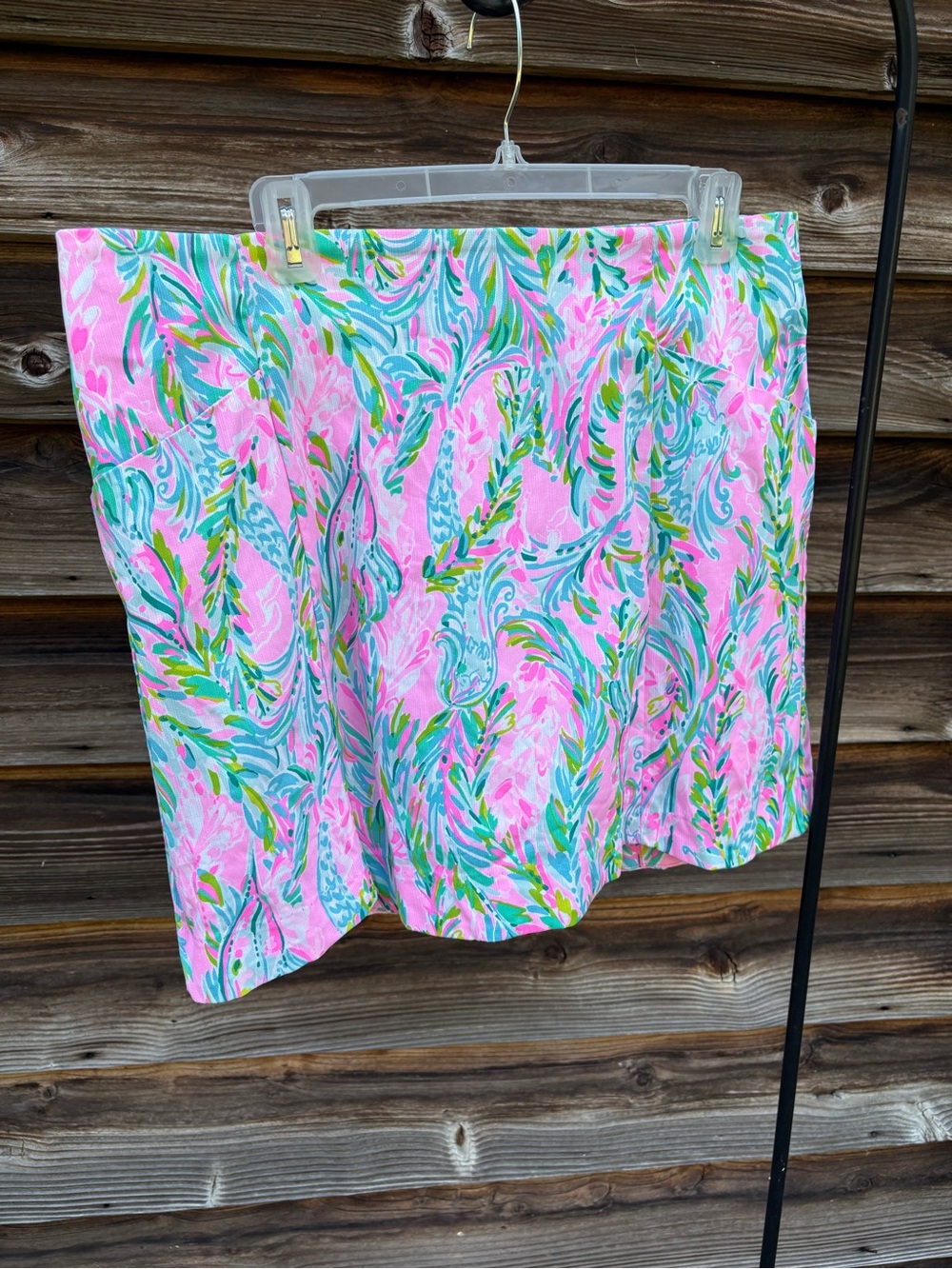 Lilly Pulitzer Pink Tropical Print Cotton Skirt